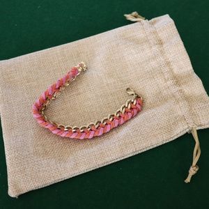 Lucky brand pink/orange chain bracelet